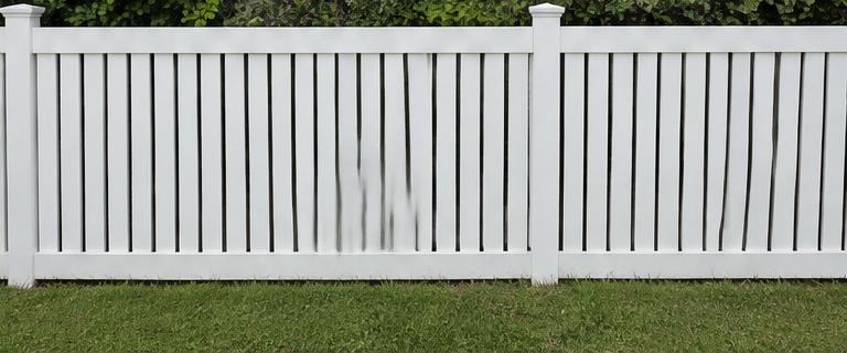 Illustrative clean residential fence surface