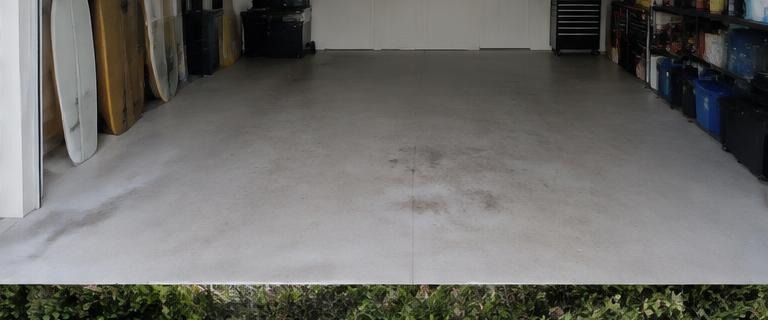 Illustrative clean residential garage surface