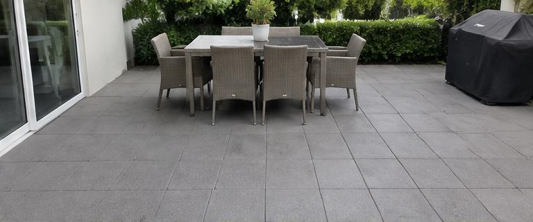 Illustrative clean residential patio surface